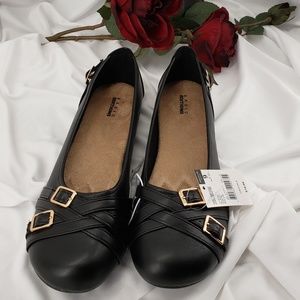 Flat Casual Shoes with Gold Buckles NWT